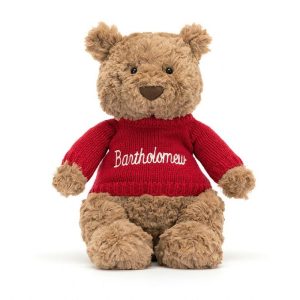 Bartholomew Bear with Personalised Red Jumper Medium | YFHQI3840