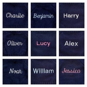 Bashful Tiger with Personalised Navy Jumper Medium | ZCVWU0892